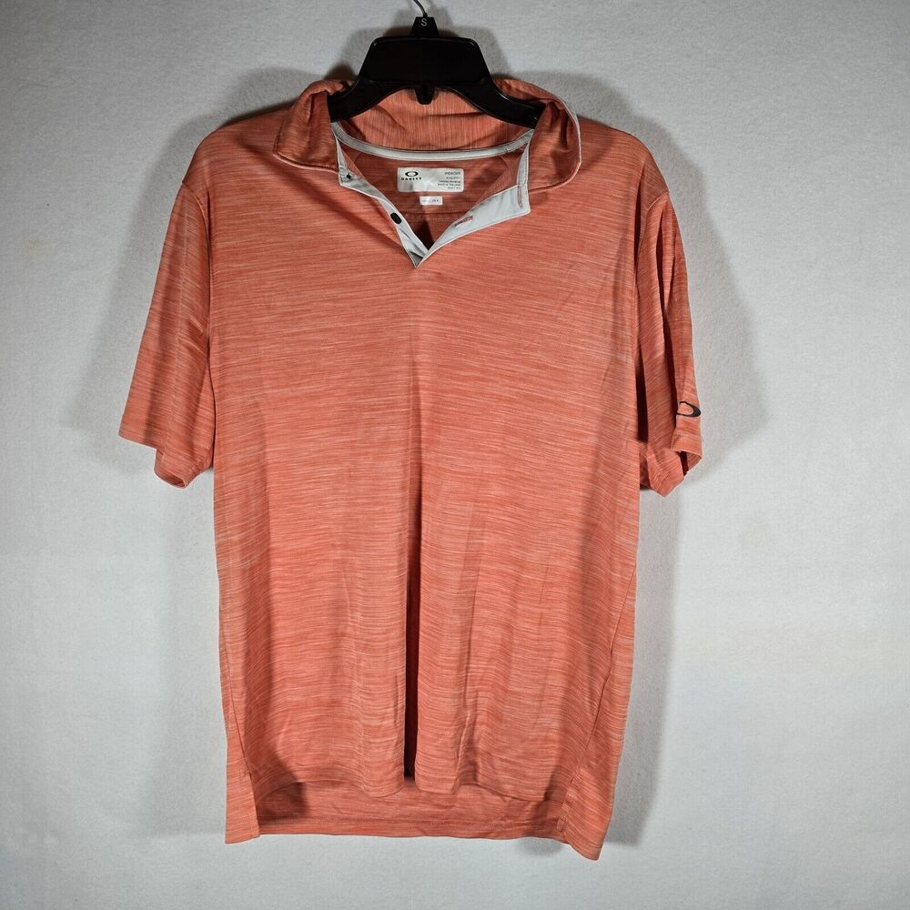 Oakley Men's Polo Shirt Size XL Golf Short Sleeve Orange Regular Fit
